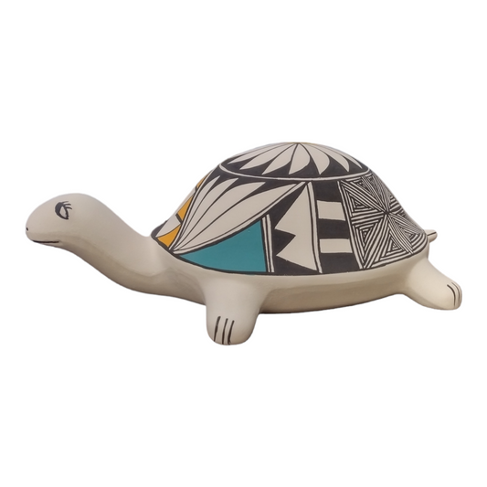 Handmade Medium Native American Acoma Turtle Pottery