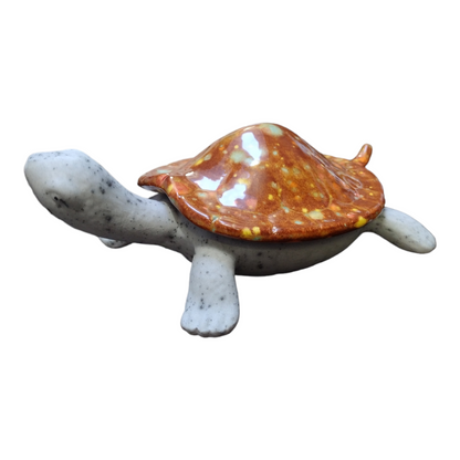 Handmade Medium Turtle with Lid Pottery