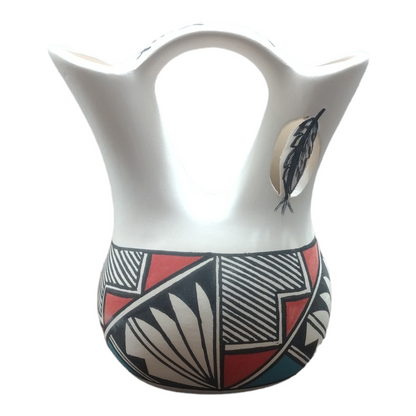 Handmade Small Native American Acoma Wedding Vase Pottery Style 2