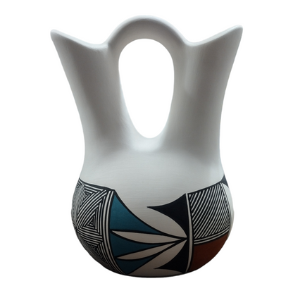 Handmade Large Native American Acoma Wedding Vase Pottery