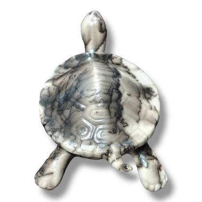 Handmade Medium Horsehair Turtle with Lid Pottery