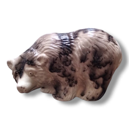 Handmade Small Horsehair Bear Pottery