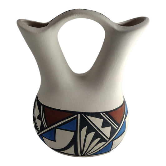 Handmade Small Native American Acoma Wedding Vase Pottery Style 1
