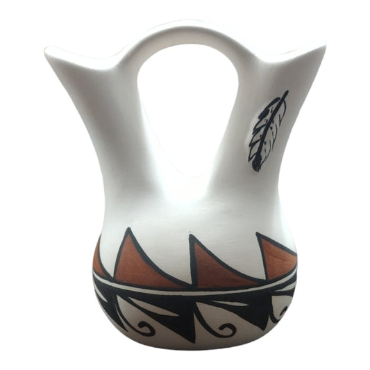 Handmade Small Native American Acoma Wedding Vase Pottery Style 3